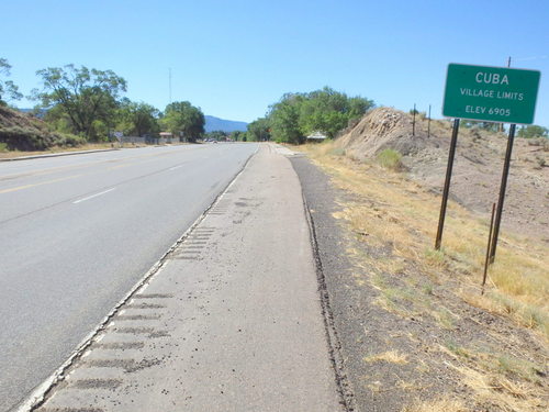 GDMBR: The Cuba, NM, Village Limit.